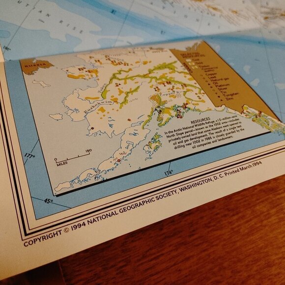 National Geographic Society MAP of ALASKA May 1994 Full Colour - Picture 4 of 6